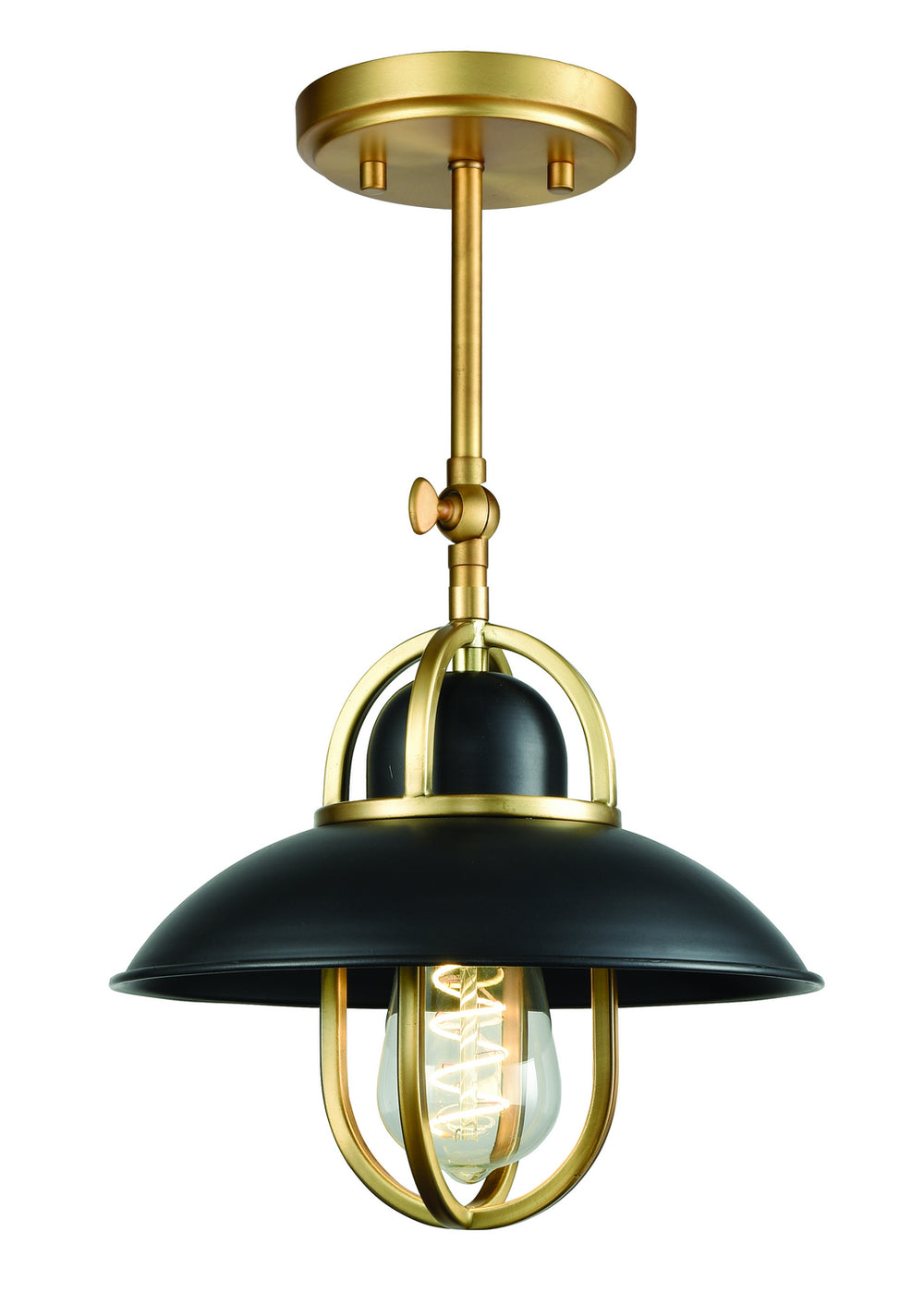 DVI Canada - One Light Wall Sconce - Peggy'S Cove - Graphite And Venetian Brass- Union Lighting Luminaires Decor