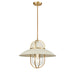 DVI Canada - One Light Pendant - Peggy'S Cove - Matte White And Venetian Brass- Union Lighting Luminaires Decor