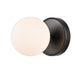 DVI Canada - One Light Wall Sconce - Alouette - Graphite w/Half Opal Glass- Union Lighting Luminaires Decor