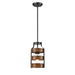 DVI Canada - One Light Mini-Pendant - Fort Garry - Graphite And Ironwood On Metal- Union Lighting Luminaires Decor