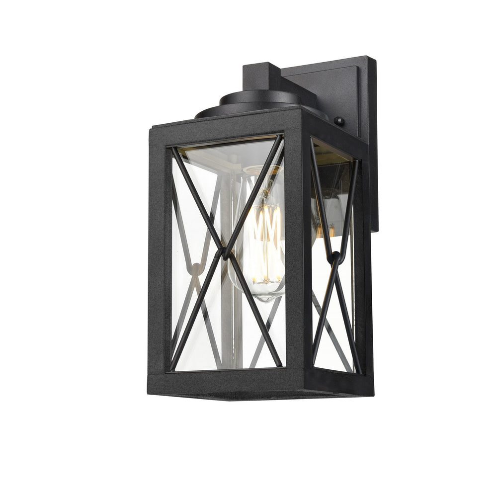 DVI Canada - One Light Outdoor Wall Sconce - County Fair Outdoor - Black w/Clear Glass- Union Lighting Luminaires Decor