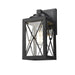 DVI Canada - One Light Outdoor Wall Sconce - County Fair Outdoor - Black w/Clear Glass- Union Lighting Luminaires Decor