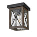 DVI Canada - One Light Outdoor Flush Mount - County Fair Outdoor - Black/Ironwood On Metal- Union Lighting Luminaires Decor