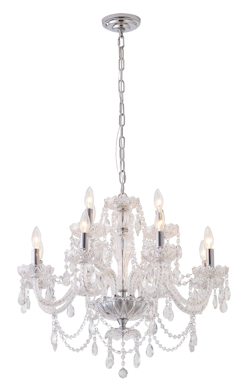 Bethel International Canada - 12 Light Chandelier - Chrome- Union Lighting Luminaires Decor