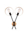 Bethel International Canada - Two Light Wall Sconce - Black & Golden Bronze- Union Lighting Luminaires Decor