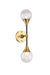 Bethel International Canada - Two Light Wall Sconce - Black & Gold- Union Lighting Luminaires Decor