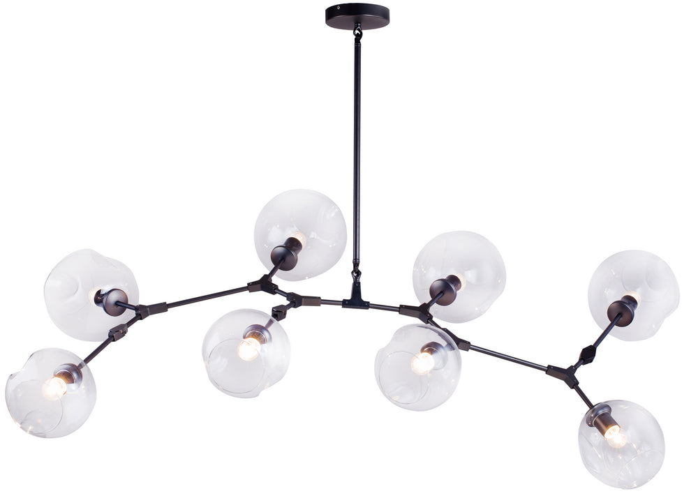Bethel International Canada - Eight Light Chandelier - Matte Black- Union Lighting Luminaires Decor