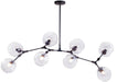Bethel International Canada - Eight Light Chandelier - Matte Black- Union Lighting Luminaires Decor