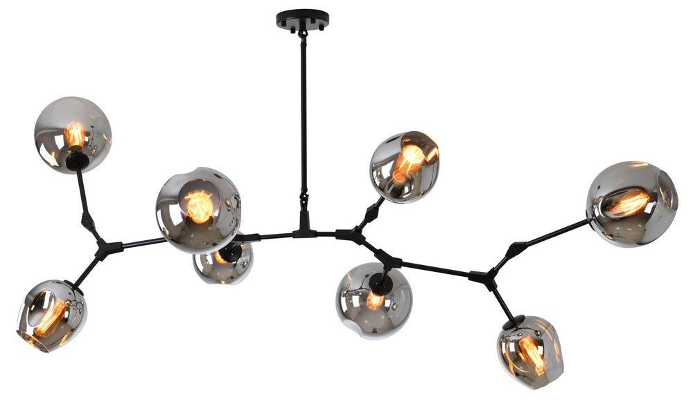 Bethel International Canada - Eight Light Chandelier - Matte Black- Union Lighting Luminaires Decor