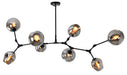Bethel International Canada - Eight Light Chandelier - Matte Black- Union Lighting Luminaires Decor