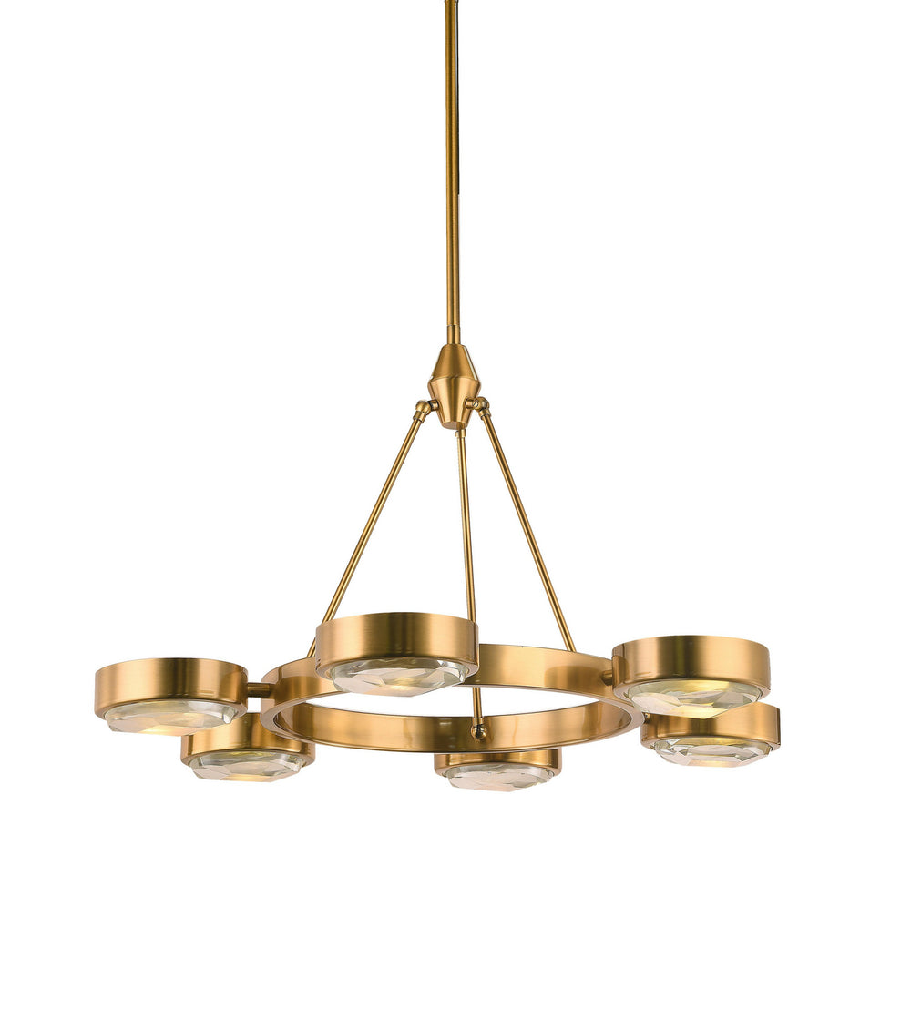 Bethel International Canada - Six Light Chandelier - Brass- Union Lighting Luminaires Decor
