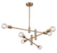Bethel International Canada - Six Light Chandelier - Brushed Bronze- Union Lighting Luminaires Decor