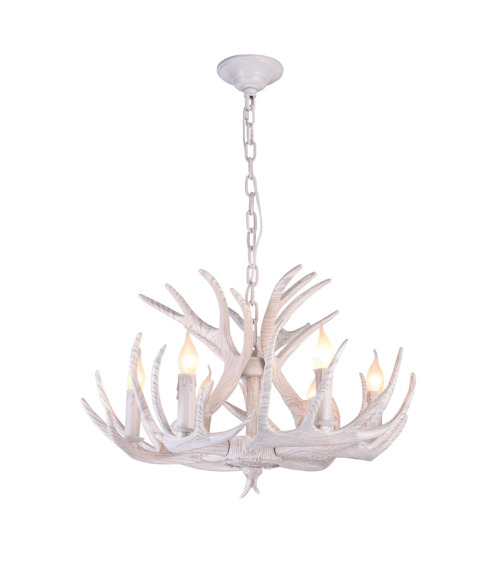 Bethel International Canada - Six Light Pendant - White- Union Lighting Luminaires Decor