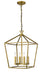 Bethel International Canada - Four Light Chandelier - Gold- Union Lighting Luminaires Decor