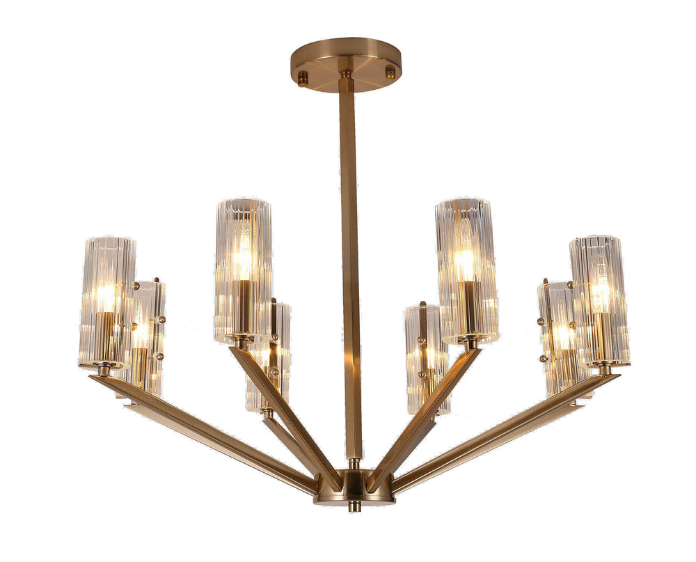 Bethel International Canada - Eight Light Chandelier - Copper- Union Lighting Luminaires Decor