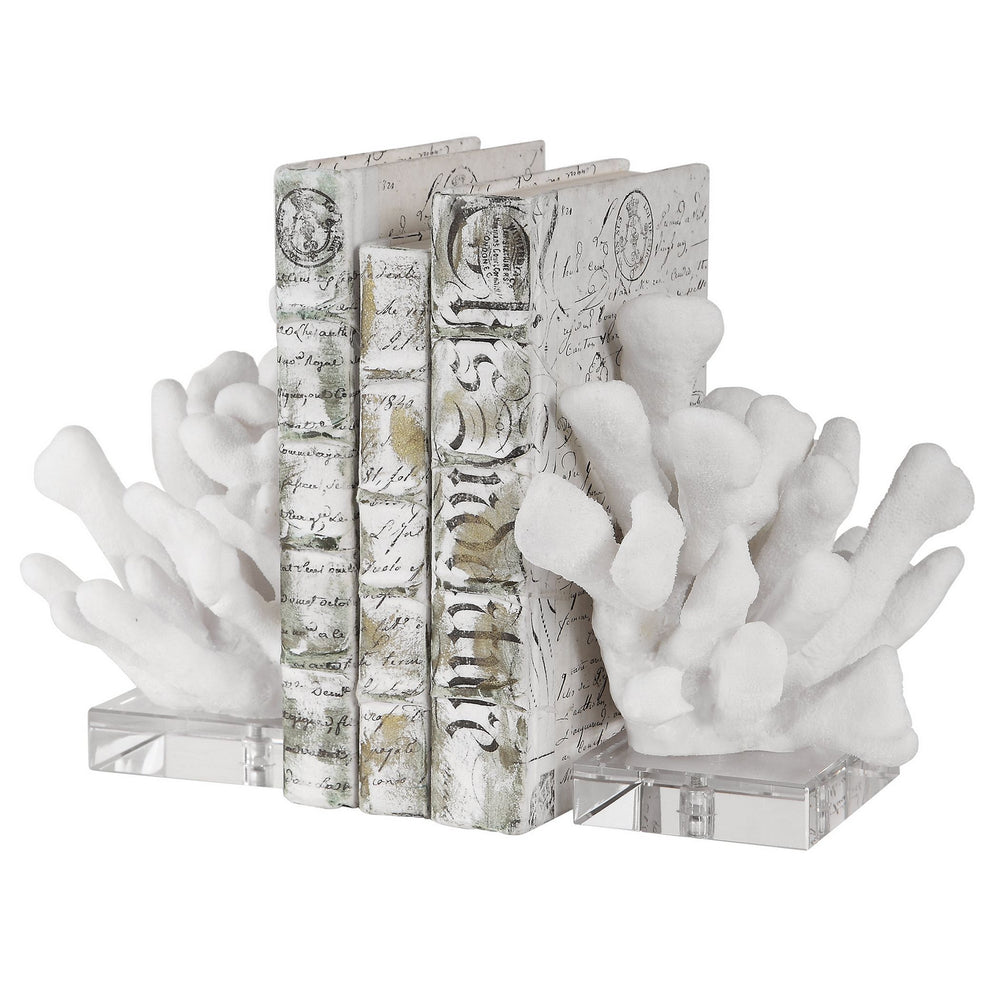 Uttermost - Bookends, Set/2 - Charbel - White- Union Lighting Luminaires Decor