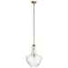 Kichler Canada - One Light Pendant - Everly - Natural Brass- Union Lighting Luminaires Decor