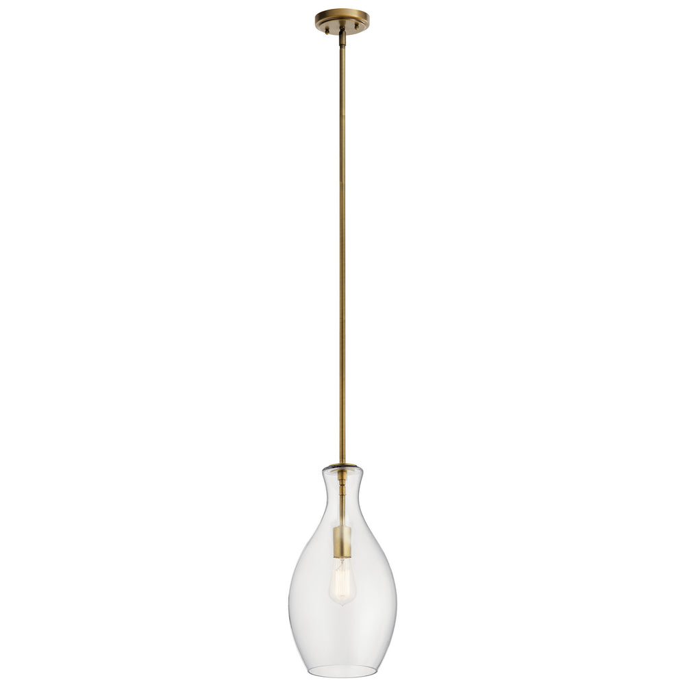 Kichler Canada - One Light Pendant - Everly - Natural Brass- Union Lighting Luminaires Decor