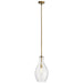 Kichler Canada - One Light Pendant - Everly - Natural Brass- Union Lighting Luminaires Decor