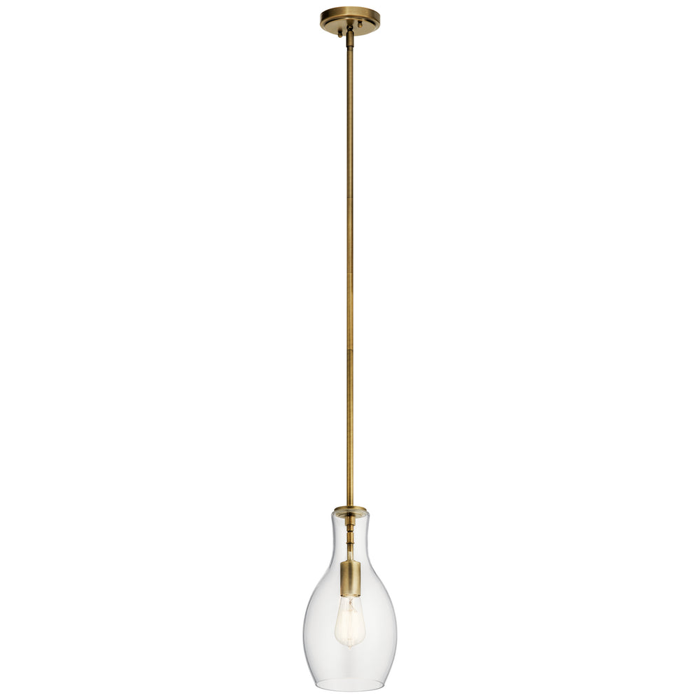 Kichler Canada - One Light Pendant - Everly - Natural Brass- Union Lighting Luminaires Decor