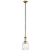 Kichler Canada - One Light Pendant - Everly - Natural Brass- Union Lighting Luminaires Decor