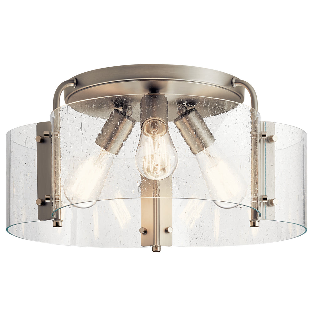 Kichler Canada - Three Light Semi Flush Mount - Thoreau - Brushed Nickel- Union Lighting Luminaires Decor