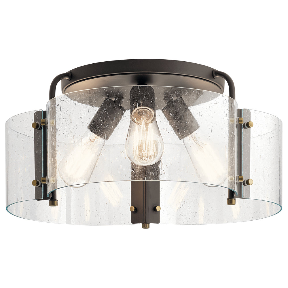 Kichler Canada - Three Light Semi Flush Mount - Thoreau - Olde Bronze- Union Lighting Luminaires Decor