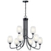 Kichler Canada - Nine Light Chandelier - Valserrano - Black- Union Lighting Luminaires Decor
