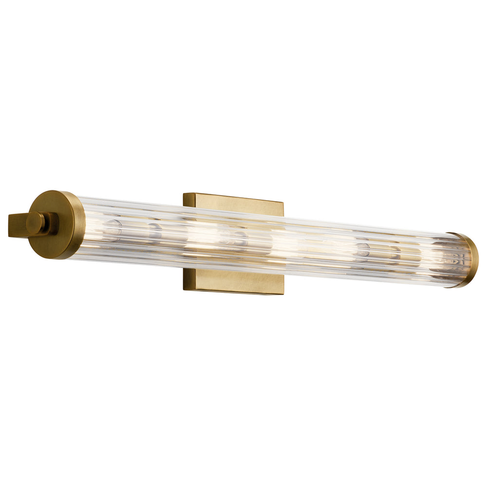 Kichler Canada - Five Light Linear Bath - Azores - Natural Brass- Union Lighting Luminaires Decor