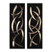 Uttermost - Wall Art, S/2 - Brushstrokes - Brushed Gold- Union Lighting Luminaires Decor