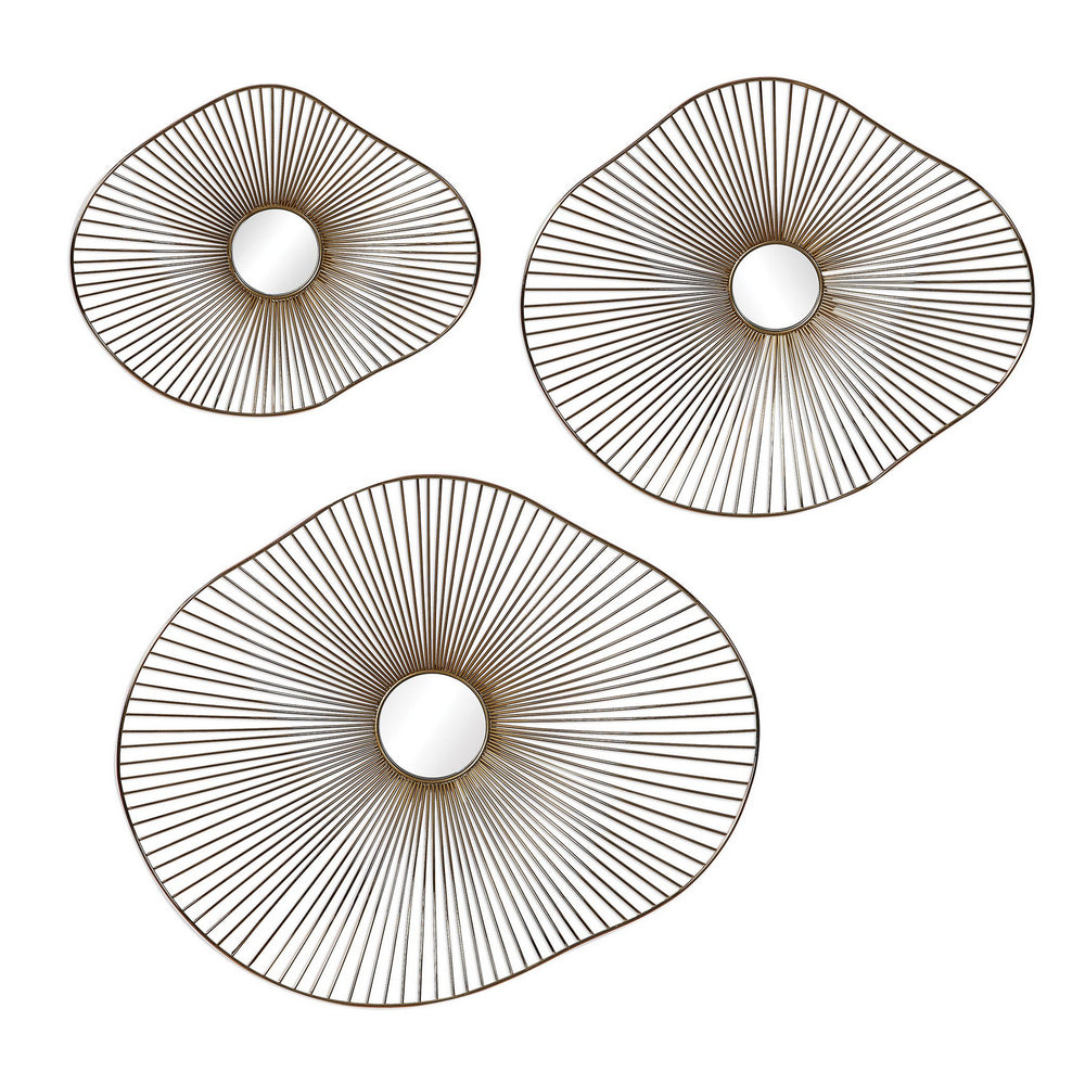 Uttermost - Wall Art Set/3 - Avarie - Plated Gold- Union Lighting Luminaires Decor