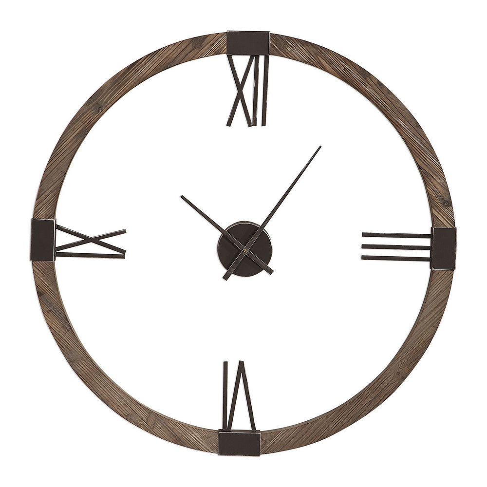 Uttermost - Wall Clock - Marcelo - Aged Iron- Union Lighting Luminaires Decor