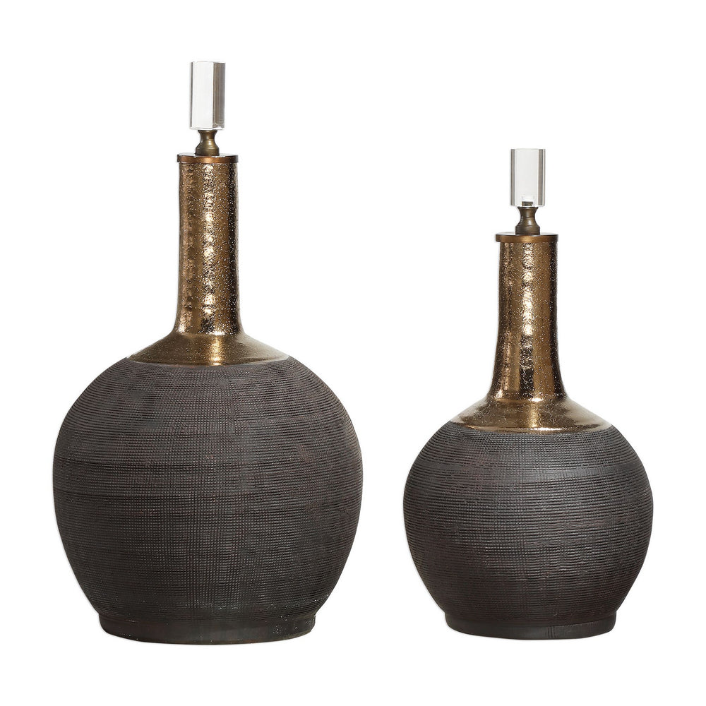 Uttermost - Bottles, S/2 - Arnav - Matte Black- Union Lighting Luminaires Decor