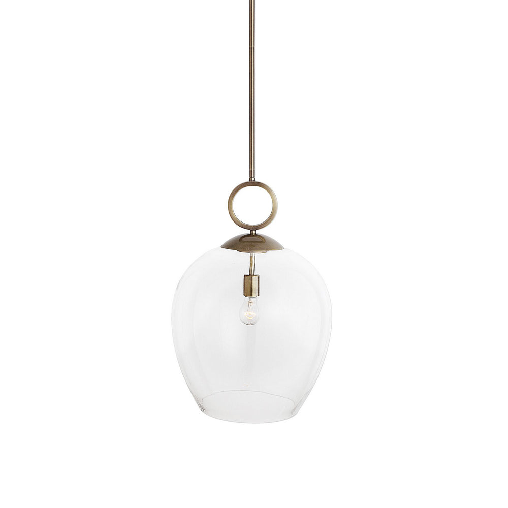 Uttermost - One Light Pendant - Calix - Aged Brass- Union Lighting Luminaires Decor