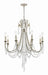 Crystorama - Eight Light Chandelier - Arcadia - Antique Silver- Union Lighting Luminaires Decor
