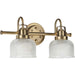 Progress Canada - Two Light Bath Bracket - Archie - Vintage Brass- Union Lighting Luminaires Decor