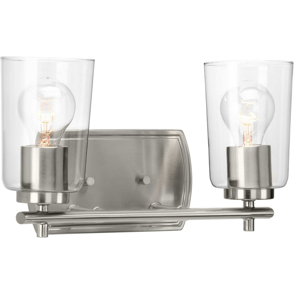 Progress Canada - Two Light Bath & Vanity - Adley - Brushed Nickel- Union Lighting Luminaires Decor