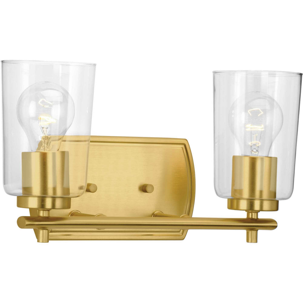 Progress Canada - Two Light Bath & Vanity - Adley - Satin Brass- Union Lighting Luminaires Decor