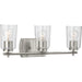 Progress Canada - Three Light Bath & Vanity - Adley - Brushed Nickel- Union Lighting Luminaires Decor