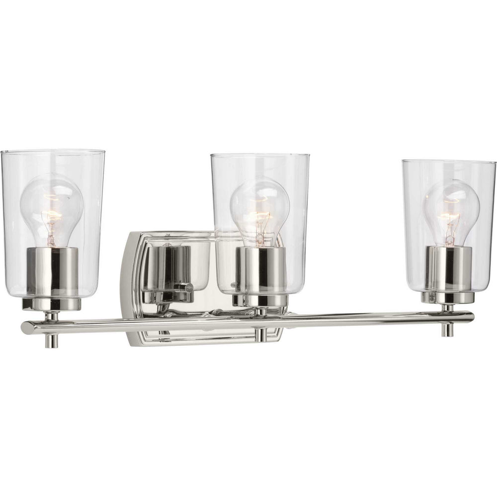 Progress Canada - Three Light Bath & Vanity - Adley - Polished Nickel- Union Lighting Luminaires Decor