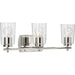 Progress Canada - Three Light Bath & Vanity - Adley - Polished Nickel- Union Lighting Luminaires Decor