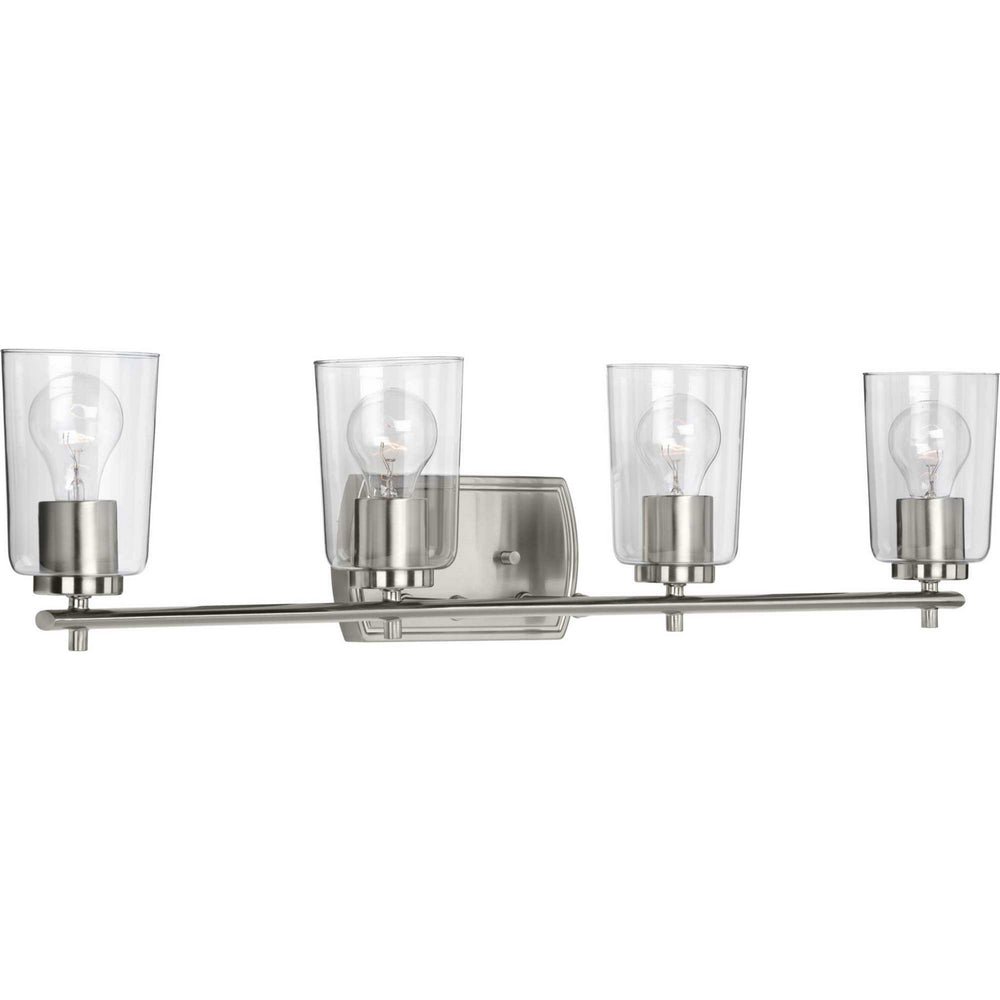 Progress Canada - Four Light Bath & Vanity - Adley - Brushed Nickel- Union Lighting Luminaires Decor