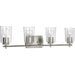 Progress Canada - Four Light Bath & Vanity - Adley - Brushed Nickel- Union Lighting Luminaires Decor