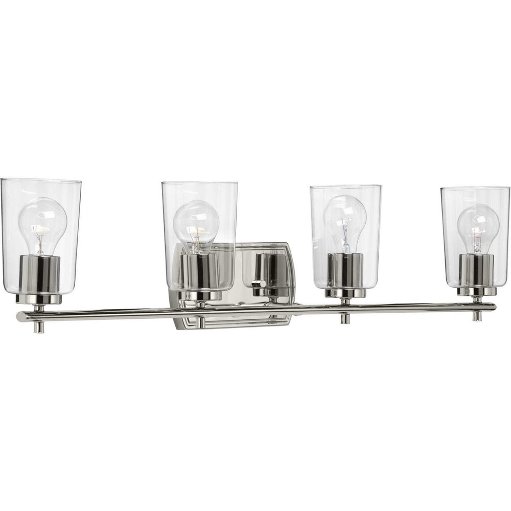 Progress Canada - Four Light Bath & Vanity - Adley - Polished Nickel- Union Lighting Luminaires Decor