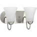 Progress Canada - Two Light Bath Bracket - Classic - Brushed Nickel- Union Lighting Luminaires Decor