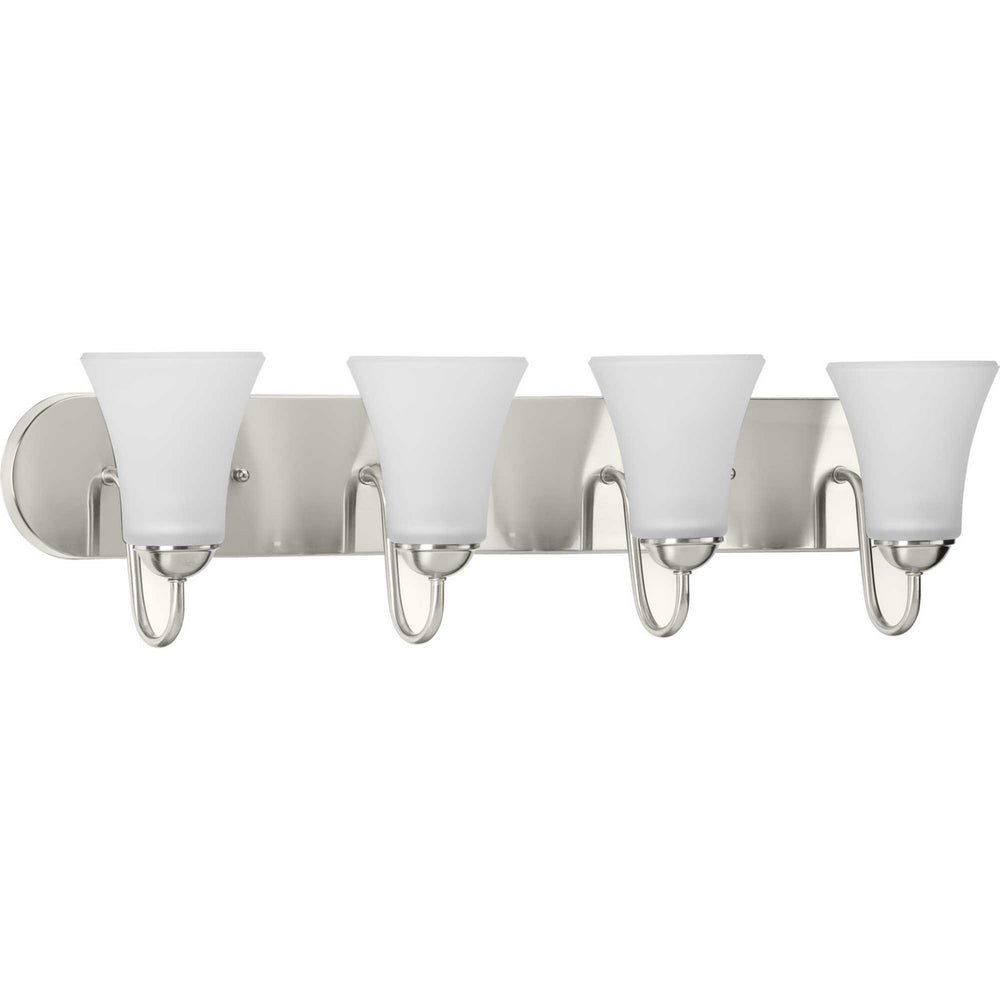 Progress Canada - Four Light Bath Bracket - Classic - Brushed Nickel- Union Lighting Luminaires Decor