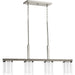 Progress Canada - Four Light Linear Chandelier - Mast - Brushed Nickel- Union Lighting Luminaires Decor