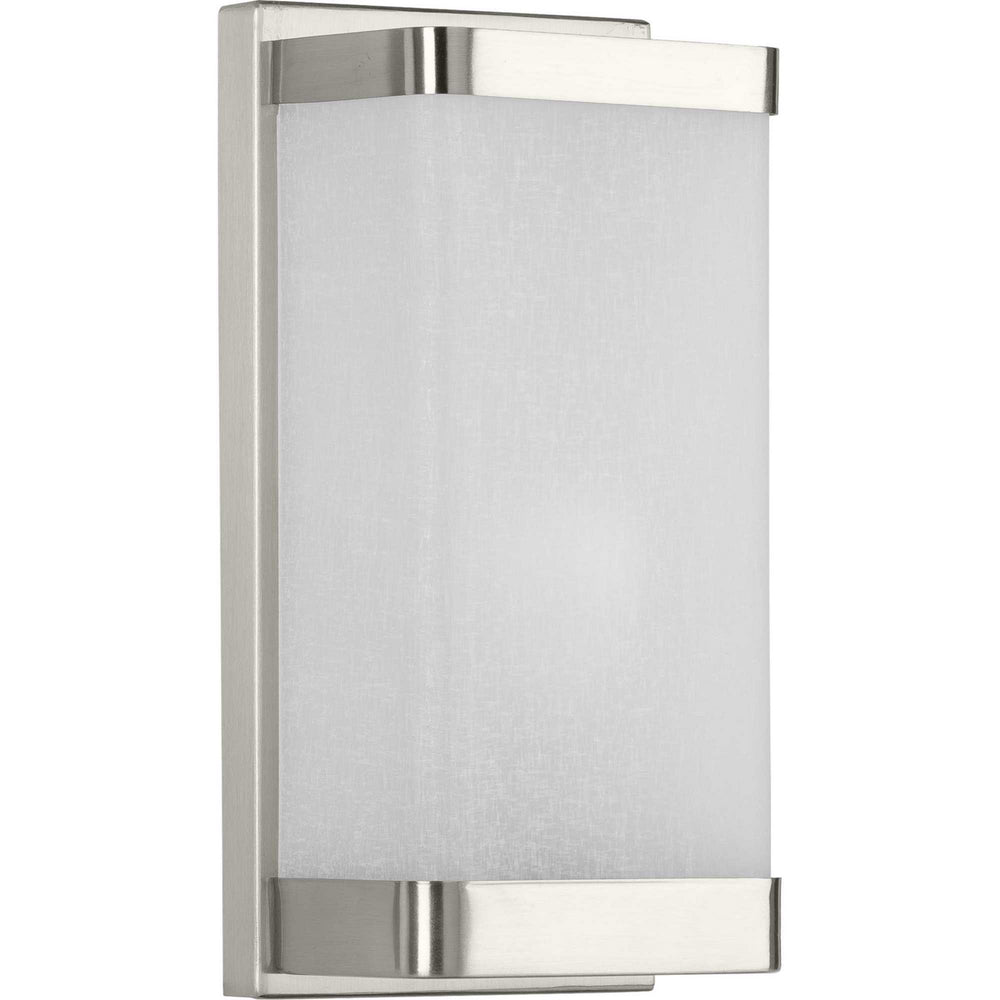 Progress Canada - One Light Wall Sconce - Linen Glass Sconce - Brushed Nickel- Union Lighting Luminaires Decor