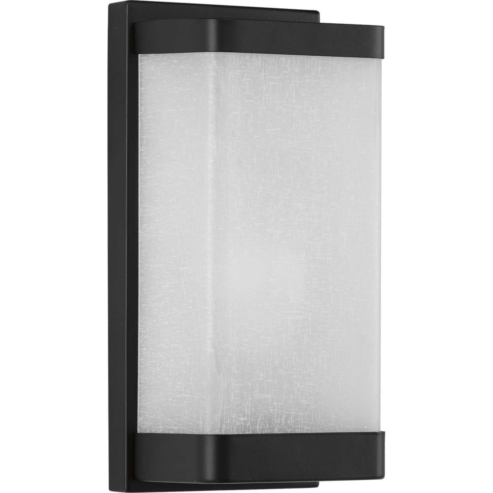 Progress Canada - One Light Wall Sconce - Linen Glass Sconce - Black- Union Lighting Luminaires Decor