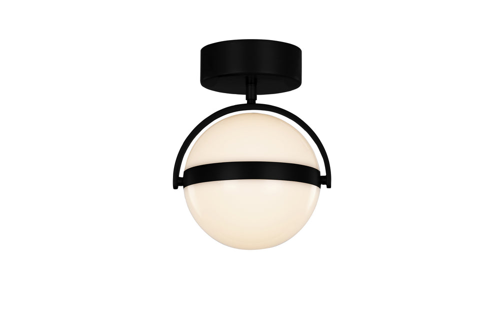 Alora Canada - LED Flush Mount - Globo - Matte Black- Union Lighting Luminaires Decor